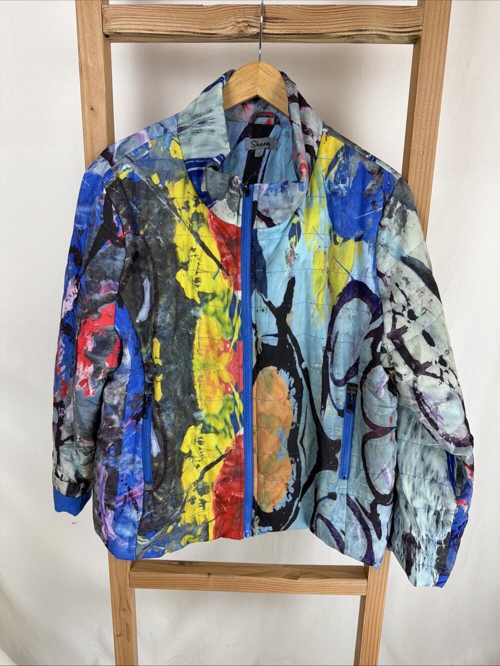 NWT Shana Muti Color 100 % Polyester Puffer Jacket #0964 Size XL